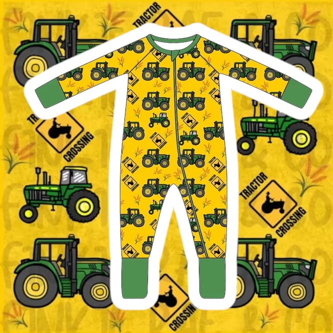 Tractor Crossing Bamboo Zippy PREORDER